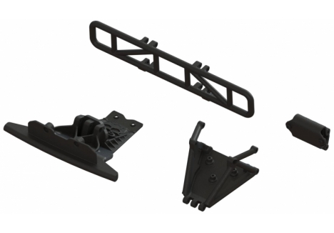 ARRMA Lower Skid And Bumper Mount Set Black Composite Z-ARA-1577