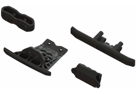 ARRMA Lower Skid And Bumper Set Black Composite Z-ARA-1547