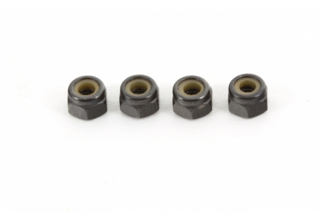 ARRMA M4 Nylon Thread Insert Locking Nuts Pack of 4 Black Z-AR715005