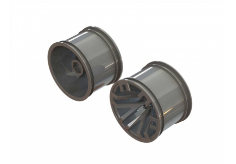 ARRMA MT 2.8 Inch Wheel 14mm Hex Gun Metal Pair for 1/10 RC Z-ARA510125
