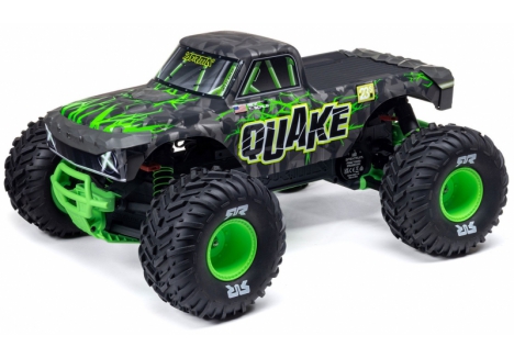 ARRMA QUAKE 223S 1/10 2WD Brushless RC Monster Truck Green RTR C-ARA3537T2