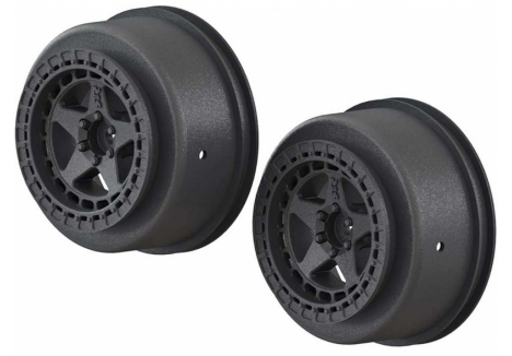 ARRMA SC 2.2/3.0 Short Course Wheel 14mm Hex Black Pair Z-AR510096