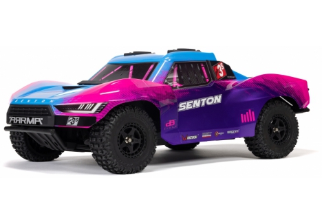ARRMA Senton 223S BLX 1/10 4WD Brushless RC Short Course Truck RTR Blue Purple ARA4303V4T3