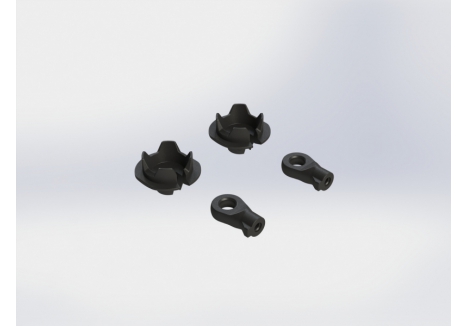 ARRMA Shock Rod End Set HD Composite 2 Piece Z-AR330409