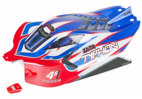 ARRMA TYPHON 1/8 4WD RC Buggy Body TLR Tuned Red Blue Z-ARA406164