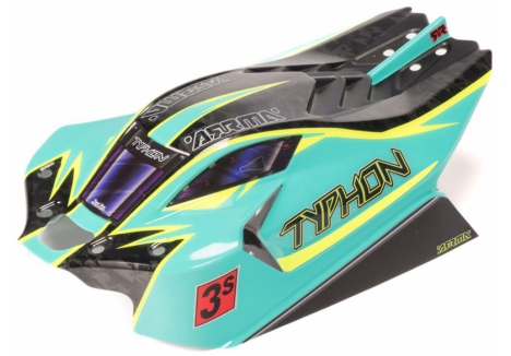 ARRMA TYPHON 4X4 1/8 RC Buggy Body Green Yellow Pre-Painted Z-ARA406171