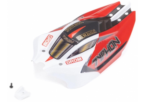 ARRMA Typhon GROM RC Car Body Red White Pre-Painted ARA412006