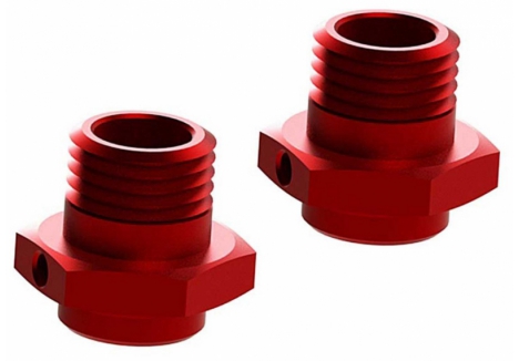 ARRMA Wheel Hex Aluminium 17mm Red RC Pair Z-AR310484