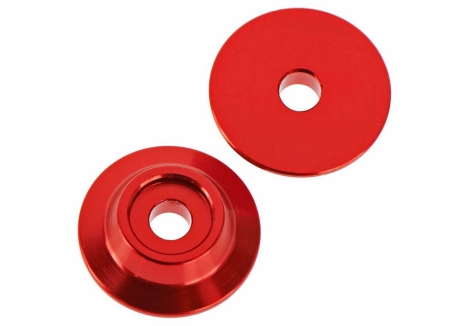 ARRMA Wing Button Aluminium Red CNC Machined Pair Z-AR320215