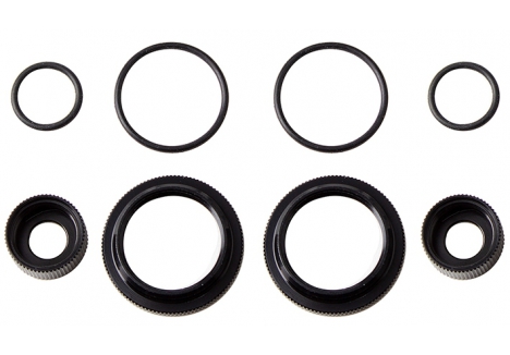 Associated 12mm Shock Collar and Seal Retainer Set Black AS91909