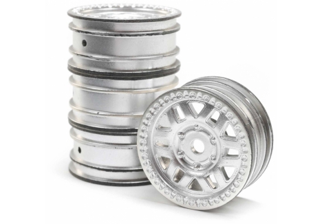 Axial 1.0 KMC Machete Wheels Satin Silver 4-Pack SCX24 Z-AXI40005