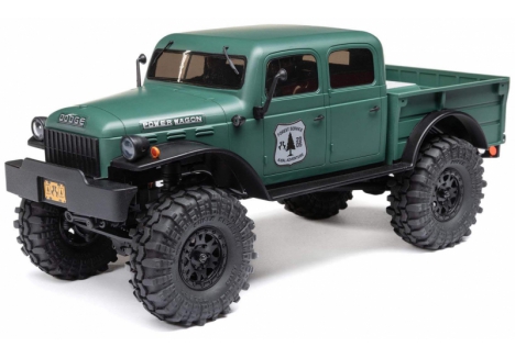 AXIAL 1/24 SCX24 Dodge Power Wagon 4WD Mini RC Rock Crawler – Green C-AXI00007T2