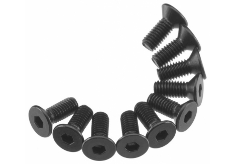 Axial Hex Flat Head M3x8mm Black 10 Pack AXA144