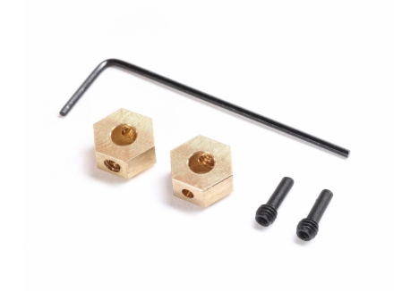 AXIAL Hex Hub, Brass (2): SCX24, AX24 Z-AXI302002