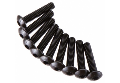 Axial Hex Socket Button Head Screw M2.6x12mm Black 10 Piece Z-AX31195