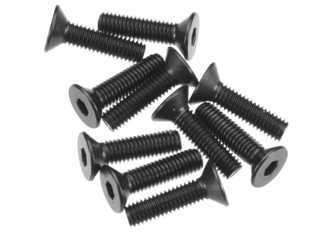 Axial Hex Socket Flat Head M3x12mm Black 10 Pack AXA146