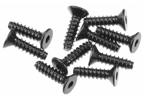 Axial Hex Socket Tapping Flat Head Screws M2.6x10mm Black 10 Pack Z-AXA0414