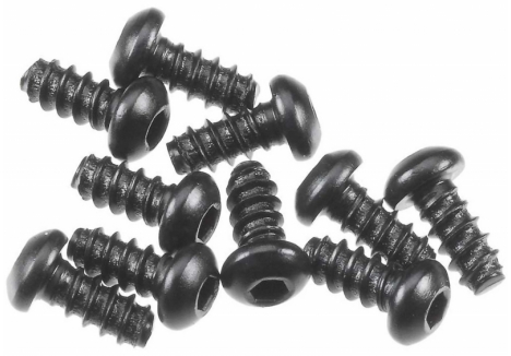 Axial M2.6x6mm Hex Socket Button Head Self-Tapping Screws Black Pack of 10 Z-AXA0422