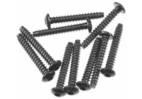 Axial M3x20mm Hex Socket Tapping Button Head Screws Black Pack of 10 Z-AXA0439