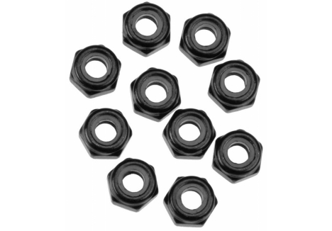 AXIAL Nylon Locking Hex Nut M3 Black (10) Z-AXA1053