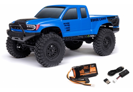 Axial SCX24 Base Camp 1/24 4WD RC Rock Crawler RTR Blue C-AXI-1219T2