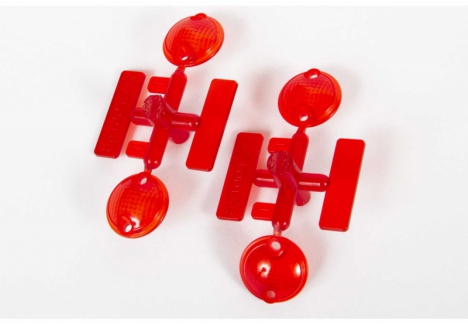 AXIAL Tail Light Lens, Red (2 pcs): UMG 6x6 Z-AXI230013