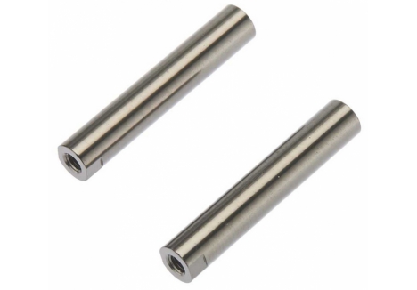 Axial Threaded Aluminium Pipe 6x33mm Grey 2 Piece Z-AX30517