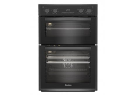 Blomberg 59.4cm Built In Electric Double Oven - Dark Steel - RODN9202DX