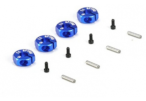 Carisma 12mm Aluminium Wheel Hex Set 5mm Thick Blue Anodised CA16696