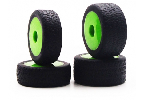 Carisma GT24B 1/24 Scale Wheels with Pre-Mounted Tyres Green CA15638