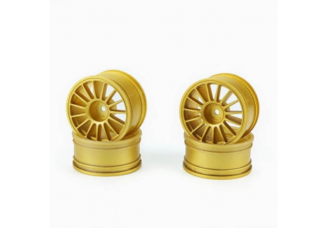 Carisma M48S Multi Spoke RC Buggy Wheels Set 1/10 12mm Hex Gold CA16479