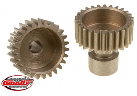 CORALLY 48 DP PINION LONG BOSS HARDENED STEEL 26 TEETH DIA. 3.17MM C-71126