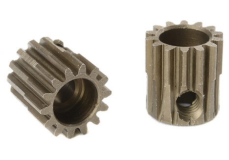 CORALLY 48 DP PINION SHORT HARDENED STEEL 14 TEETH SHAFT DIA. 3.17mm C-71414