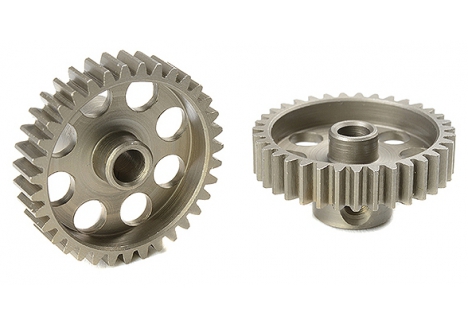 CORALLY 48 DP PINION SHORT HARDENED STEEL 35 TEETH SHAFT DIA. 3.17mm C-71435