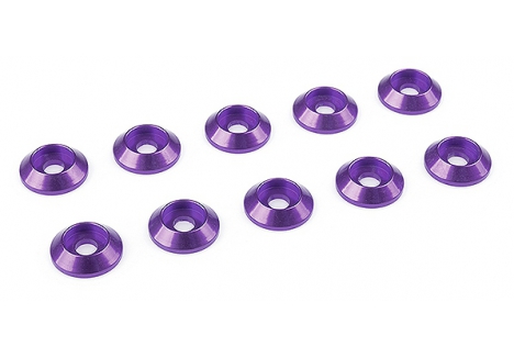 Corally Aluminium Washer for M3 Button Head Screws 10mm OD Purple Pack C-31302