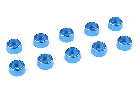 CORALLY ALUMINIUM WASHER FOR M3 SOCKET HEAD SCREWS OD=8MM BLUE 10PCS C-31274