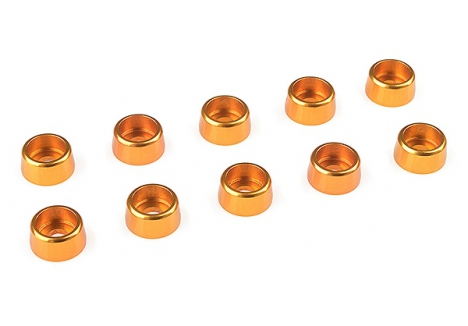 CORALLY ALUMINIUM WASHER FOR M3 SOCKET HEAD SCREWS OD=8MM GOLD 10PCS C-31270