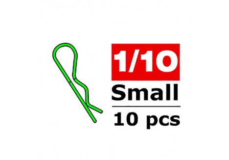 Corally Body Clips 45 Bent Small Green 10 Pack C-35100