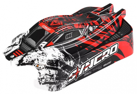 CORALLY POLYCARBONATE BODY SYNCRO PAINTED CUT DECALS RED COLOUR C-00180-1055-2R