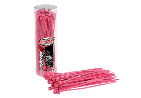 Corally StrapIt Cable Tie Wraps Pink 2.5x100mm 50 Pieces C-50504