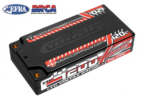 Corally Voltax 120C LiPo Battery 4200mAh 7.4V 2S RC Car C-49500