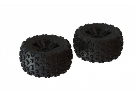 dBoots Copperhead2 MT 1/8 6S Tyre Set 17mm Hex Black ARA550059
