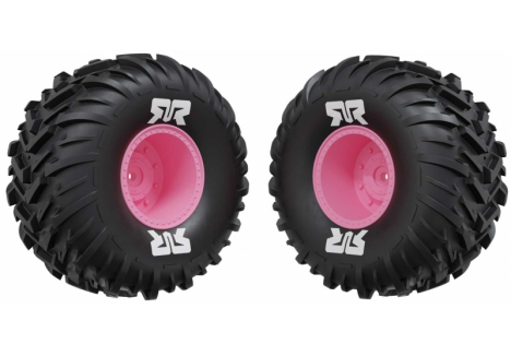 dBoots Cut Chevron MT Tire Set Glued, Pink