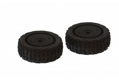 dBoots Katar B 6S 1/8 Buggy Tyre Set Front Rear Black ARA550058