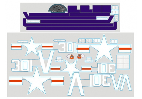Decal Sheet (for 1400mm F4U-4 (V3) (Blue)