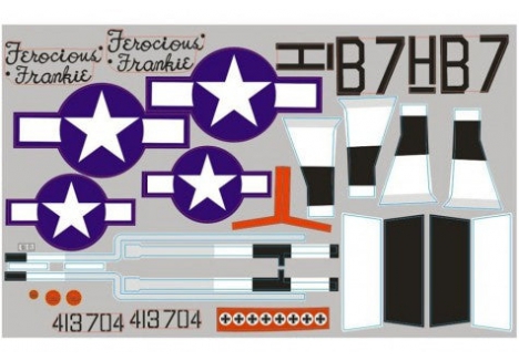 Decal Sheet (for 1700mm P51 Red Tail)