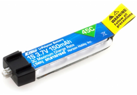 E-flite 150mAh 1S 3.7V 45C LiPo Battery Ultra Micro RC EFLB1501S45