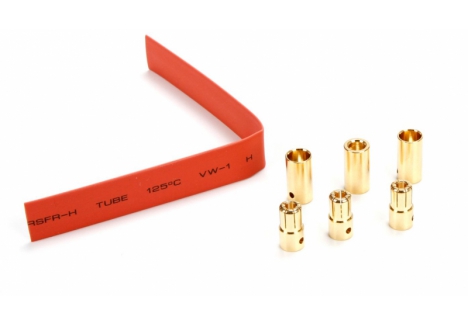 E-flite Gold Bullet Connector Set 6.5mm 3 Pack EFLA266