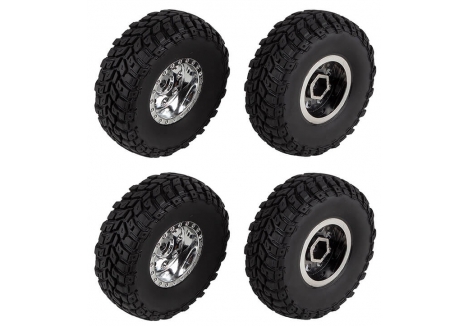 Element RC Enduro12 1/12 Wheels Tyres Chrome EL41137