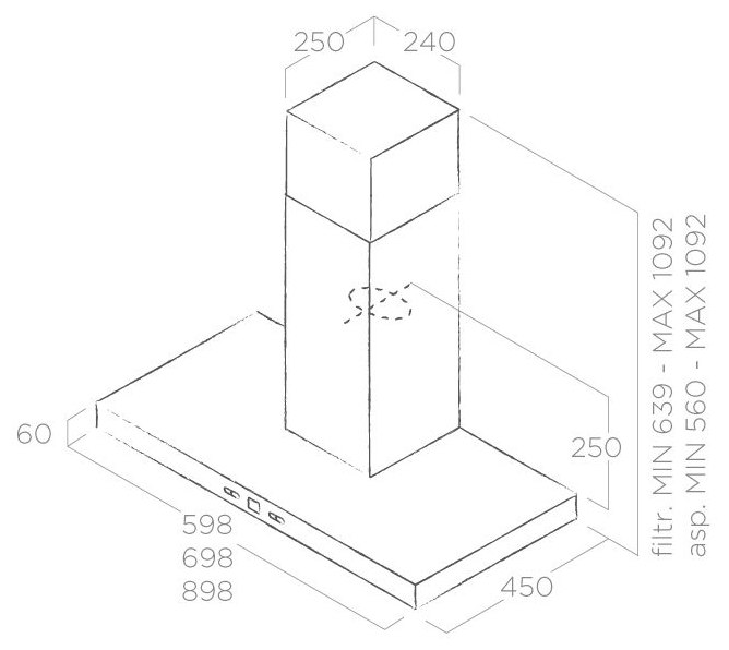 Cooker Hoods Wall-mounted Cooker Hoods SYNTHESIS - View #3